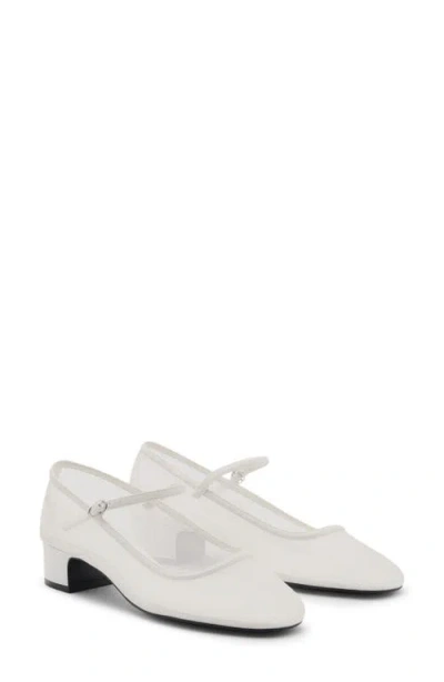 Mango Mary Jane Pump In White
