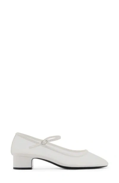 Mango Mary Jane Pump In White