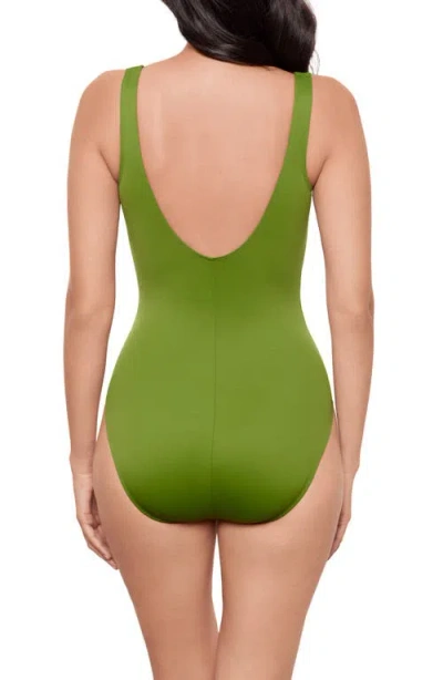 Miraclesuit ® Razzle Dazzle Zip-up One-piece Swimsuit In Sweet Pea