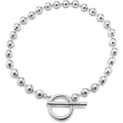 Unode50 Sterling Silver-plated Short Chain Necklace In Silver