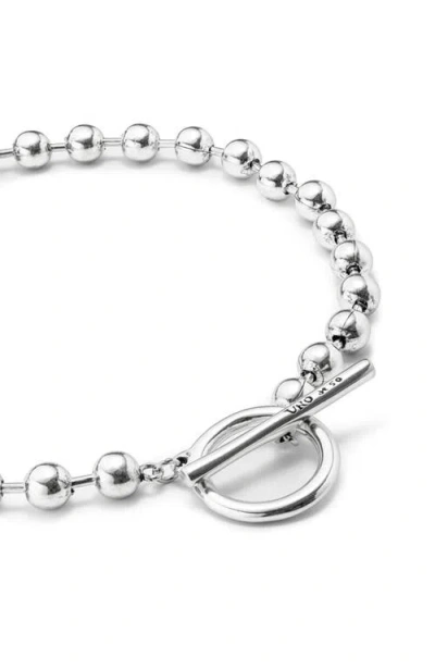 Unode50 Sterling Silver-plated Short Chain Necklace In Silver