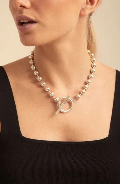 Unode50 Sterling Silver-plated Short Chain Necklace In Silver