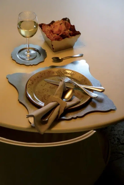 Mepra Dolce Vita Serving Set In Pewter Silver