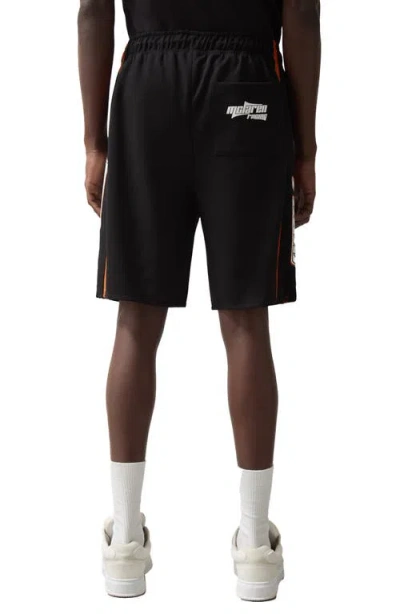 Reiss Ride Side Stripe Drawstring Shorts In Black