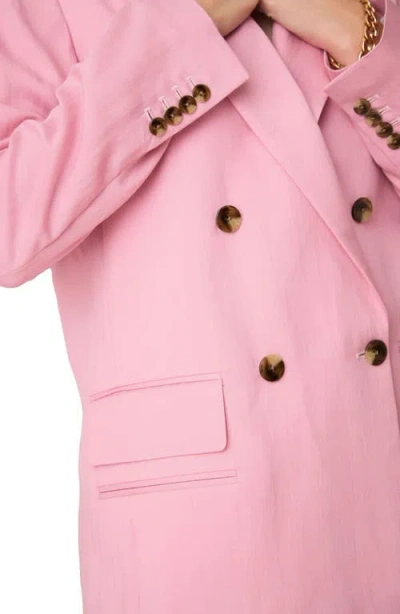 Next Double Breasted Blazer In Pink