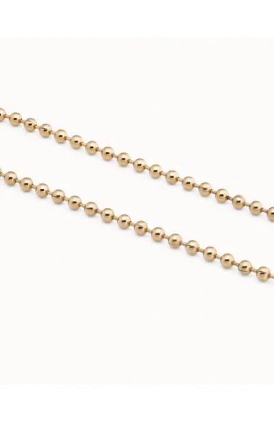 Unode50 18k Gold-plated Chain With Beads, Carabiner Clasp And Extension Chain In Gold