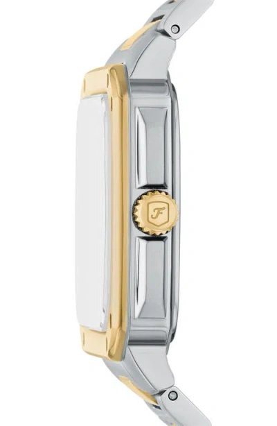 Fossil Men's Crosby Black Dial Watch In Two Tone