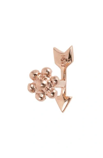 Maria Tash Diamond Arrow Threaded Stud In Rose Gold
