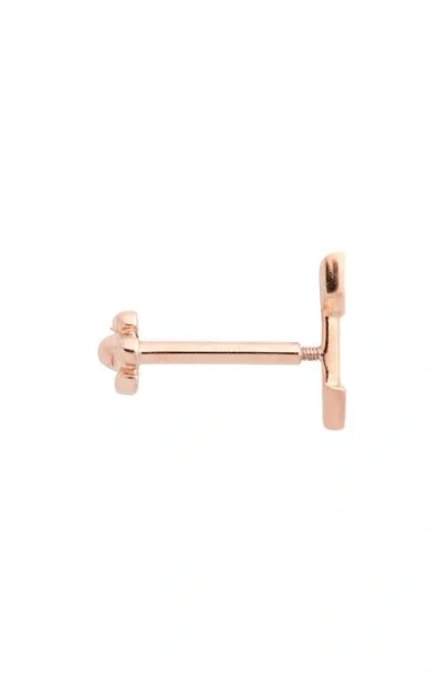 Maria Tash Diamond Arrow Threaded Stud In Rose Gold