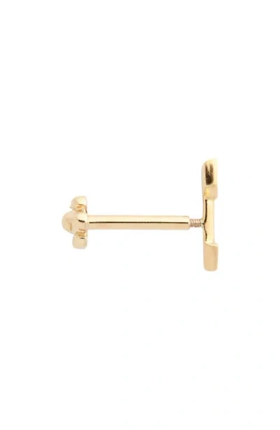 Maria Tash Diamond Arrow Threaded Stud In Yellow Gold