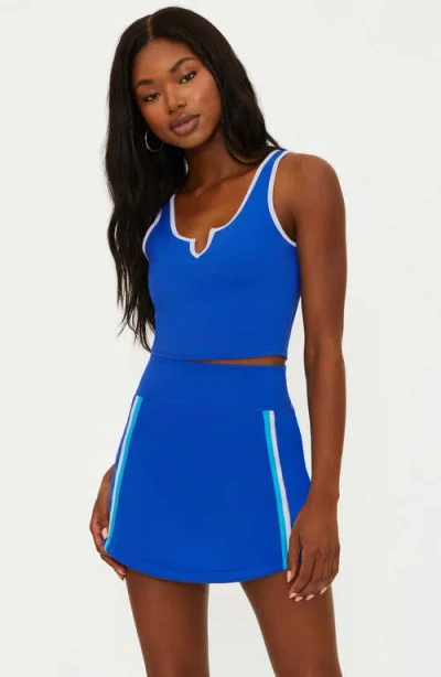 Beach Riot Josie Notch Neck Crop Tank In Riviera Azure