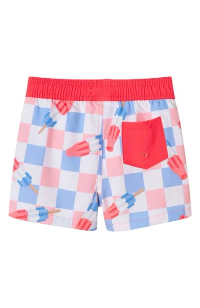 Andy & Evan Kids' Print Swim Trunks In Ice Pop