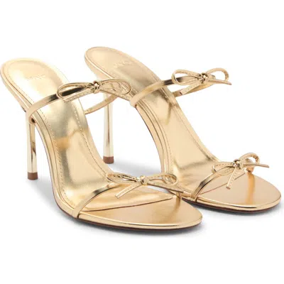 Mango Slide Sandal In Gold
