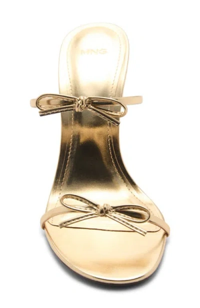 Mango Slide Sandal In Gold