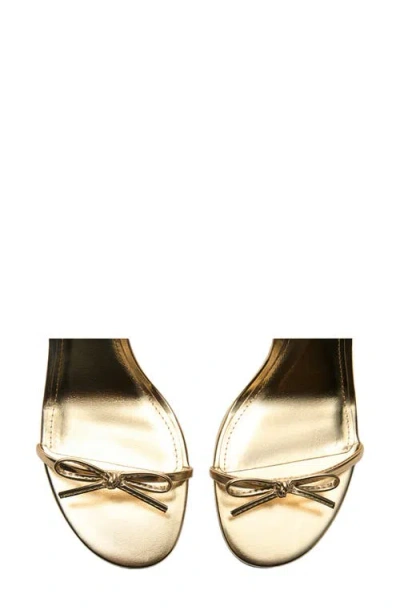 Mango Slide Sandal In Gold