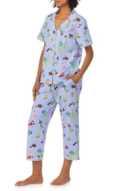 Bedhead Pajamas Print Crop Stretch Jersey Pajamas In Island Life
