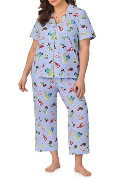 Bedhead Pajamas Print Crop Stretch Jersey Pajamas In Island Life