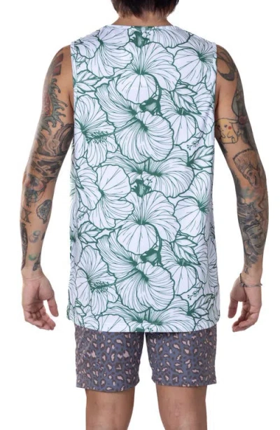 Vast Local Leaves Aqua Terra Performance Tank In Green