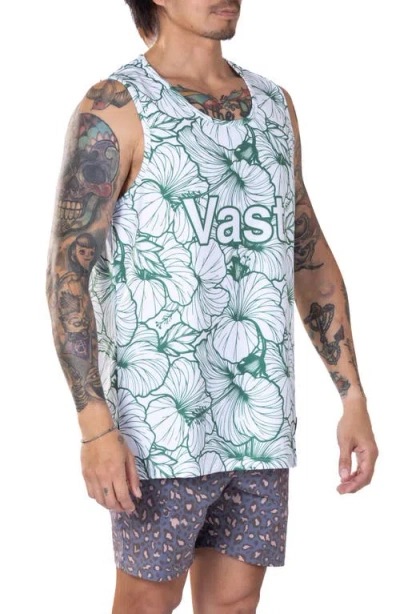 Vast Local Leaves Aqua Terra Performance Tank In Green