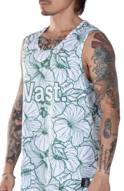 Vast Local Leaves Aqua Terra Performance Tank In Green