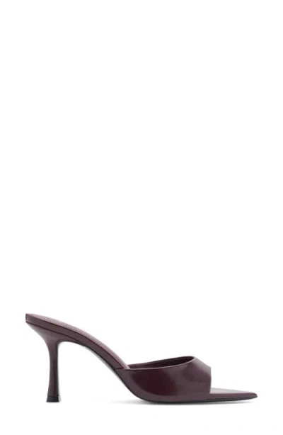 Mango Pointed Toe Sandal In Burgundy