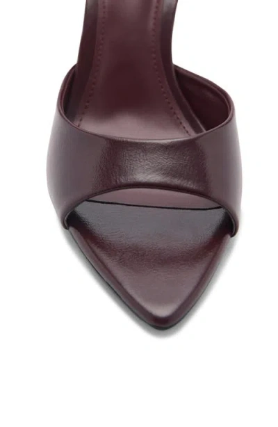 Mango Pointed Toe Sandal In Burgundy