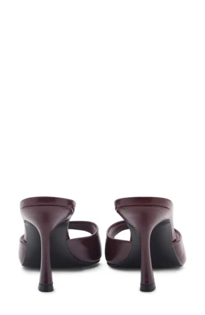 Mango Pointed Toe Sandal In Burgundy