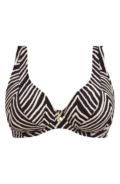 Freya Fiji High Apex Bikini Top In Black