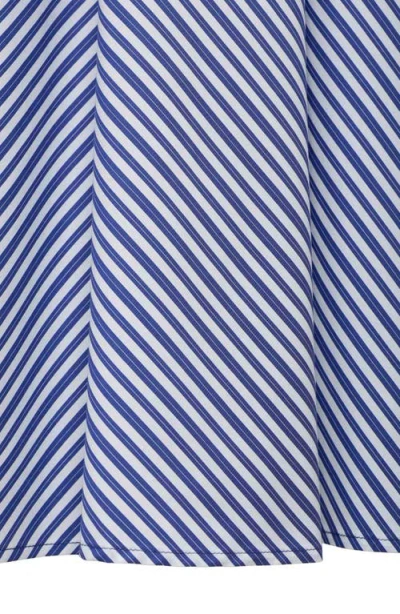 Mango Prima Stripe Cotton Blend Midi Dress In Blue