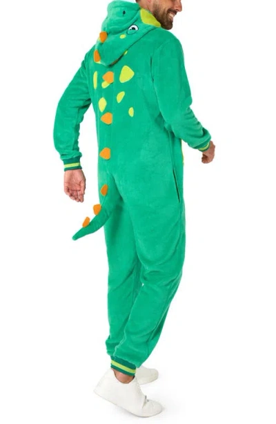 Opposuits Dinosaur Hooded Fleece Costume Jumpsuit In Green