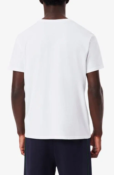 Lacoste 3-pack Cotton V-neck T-shirts In White