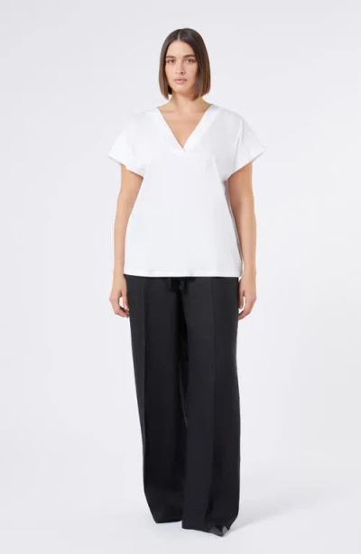 Marina Rinaldi Albore Drawstring Waist Jersey Pants In Black