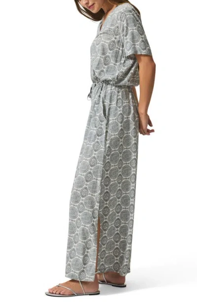Splendid Juniper Short Sleeve Maxi Dress In Soft Vob Sun Print
