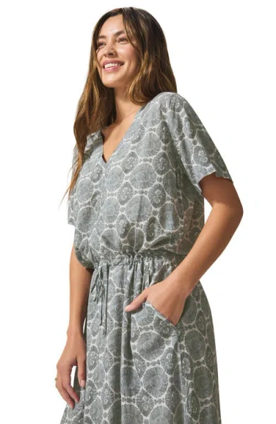 Splendid Juniper Short Sleeve Maxi Dress In Soft Vob Sun Print