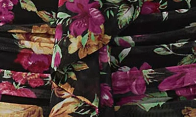 Afrm Columbia Ruffle Ruched Crop Top In Dusted Floral