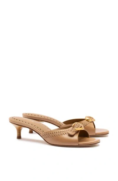Larroude Women's Verona Kitten Heel Mule Sandals In Hazelnut