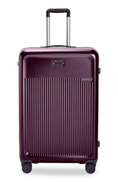 Briggs & Riley Large Sympatico Expandable 30-inch Spinner Packing Case In Plum
