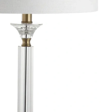Jonathan Y Mark 28" Crystal/metal Led Table Lamp, Clear/brass Gold In Clear/brass Gold