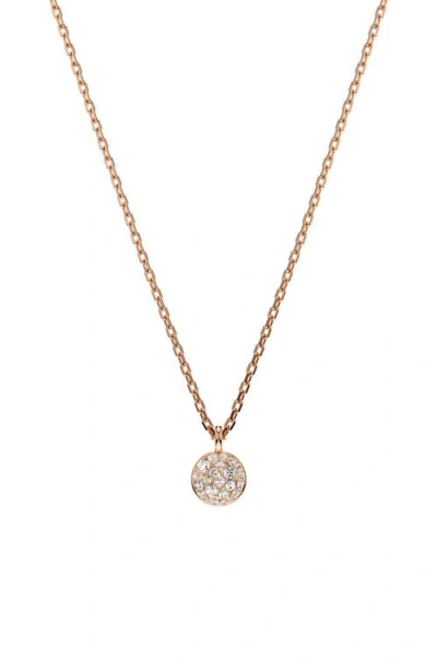 Swarovski Meteora Pendant Small Layer Rose Gold Shiny Crystal In White/silver