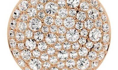 Swarovski Meteora Pendant Small Layer Rose Gold Shiny Crystal In White/silver