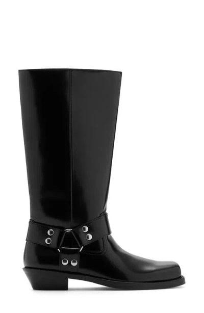 Mango Patent Engineer Boot In Black