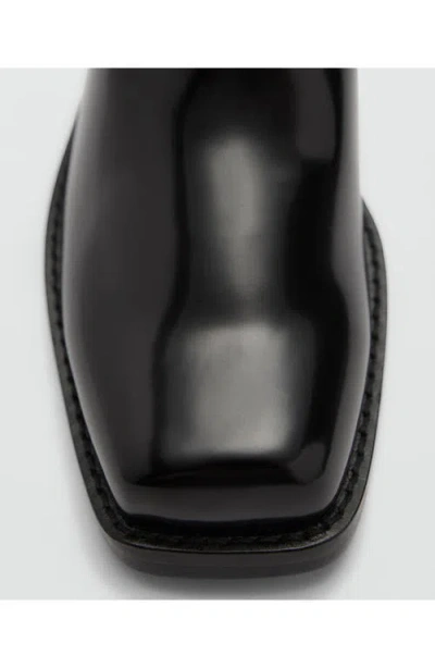 Mango Patent Engineer Boot In Black
