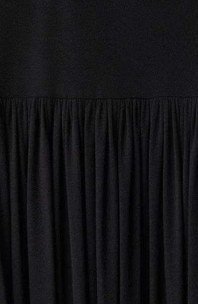 Shop Mango Bubble Hem Midi Skirt In Black