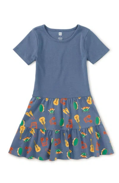 Tea Collection Tier Skirted Twirl Dress In Bateria Instruments