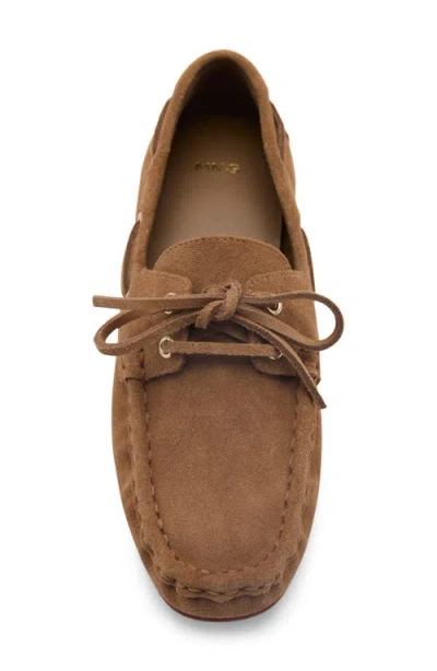 Mango Boat Shoe In Medium Brown