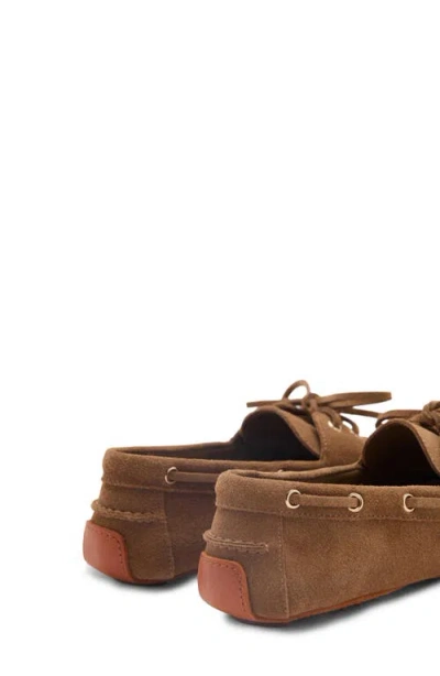 Mango Boat Shoe In Medium Brown