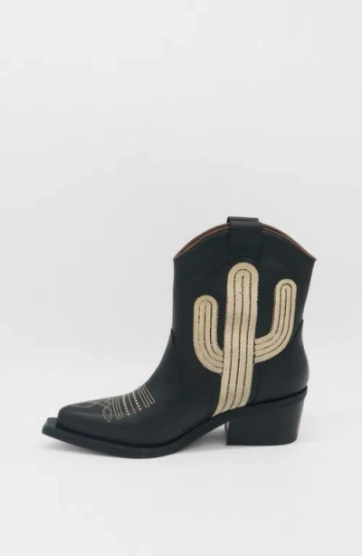 Stivali New York Oasis Western Cowboy Boots In Black