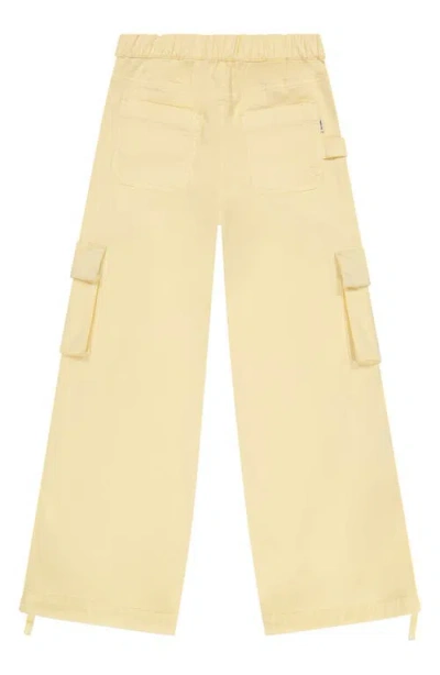 Dl1961 Kids' Lily Jogger Wide Leg Cargo Jeans In Citron