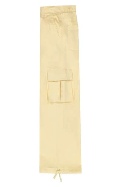 Dl1961 Kids' Lily Jogger Wide Leg Cargo Jeans In Citron
