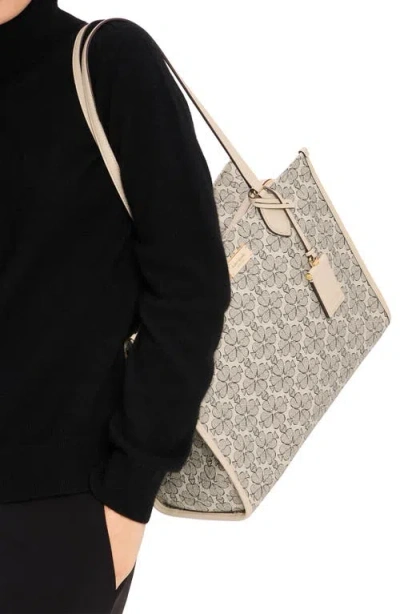 Kate Spade New York Large Spade Floral Coated Canvas Tote In Neutral Multi